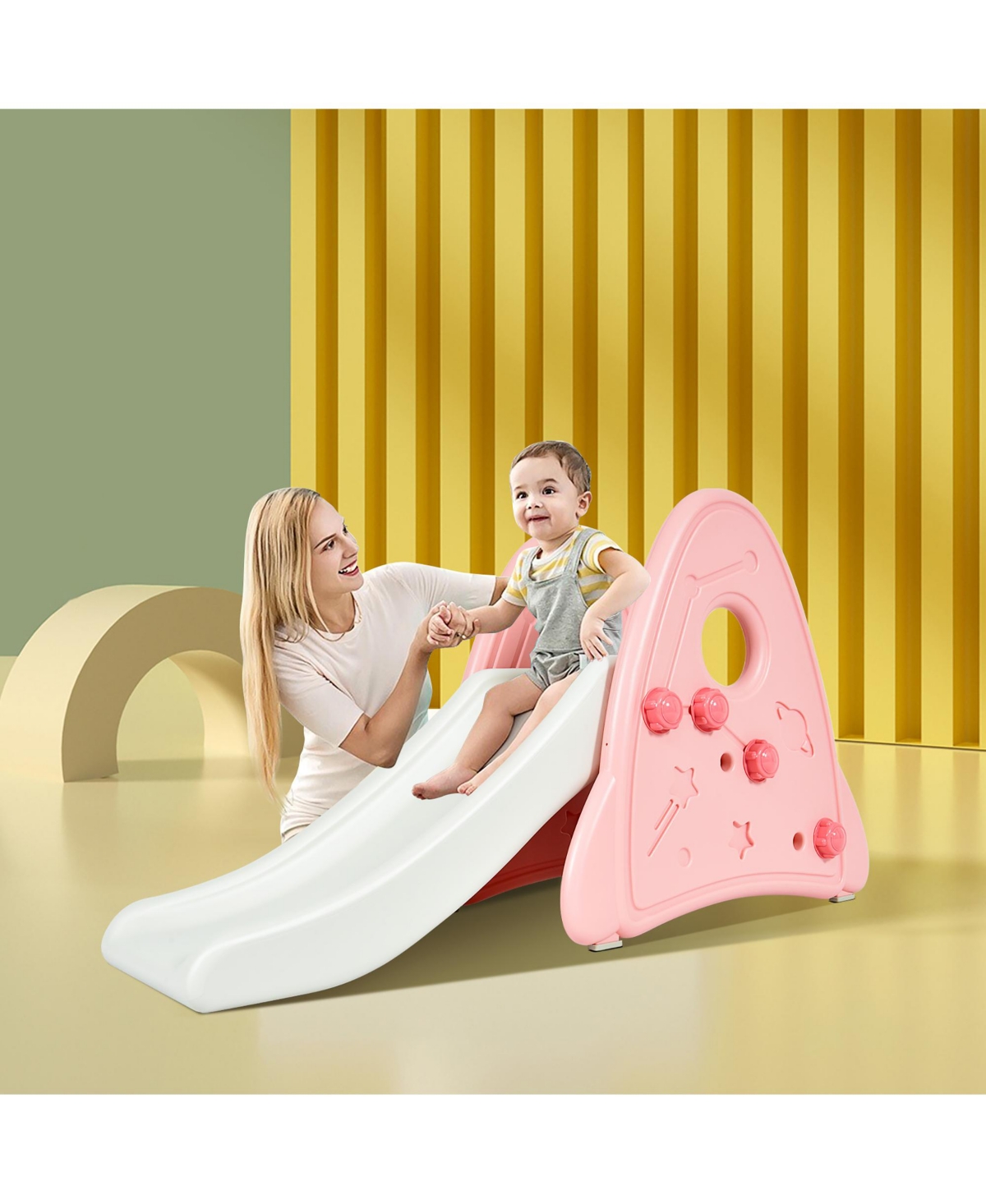 Freestanding Baby Slide Indoor First Play Climber Slide Set for Boys Girls