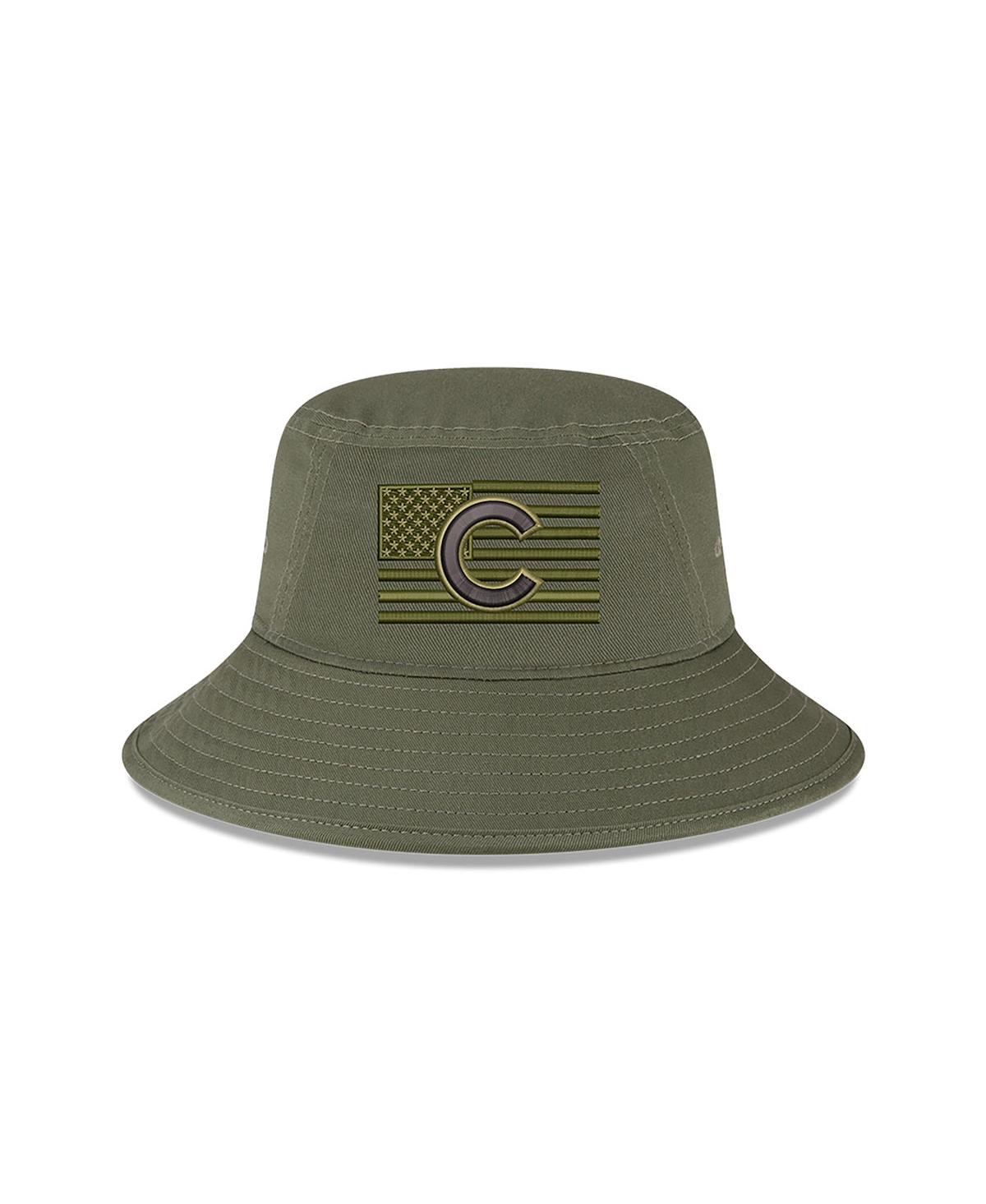 NEW ERA MEN'S NEW ERA GREEN CHICAGO CUBS 2023 ARMED FORCES DAY BUCKET HAT 