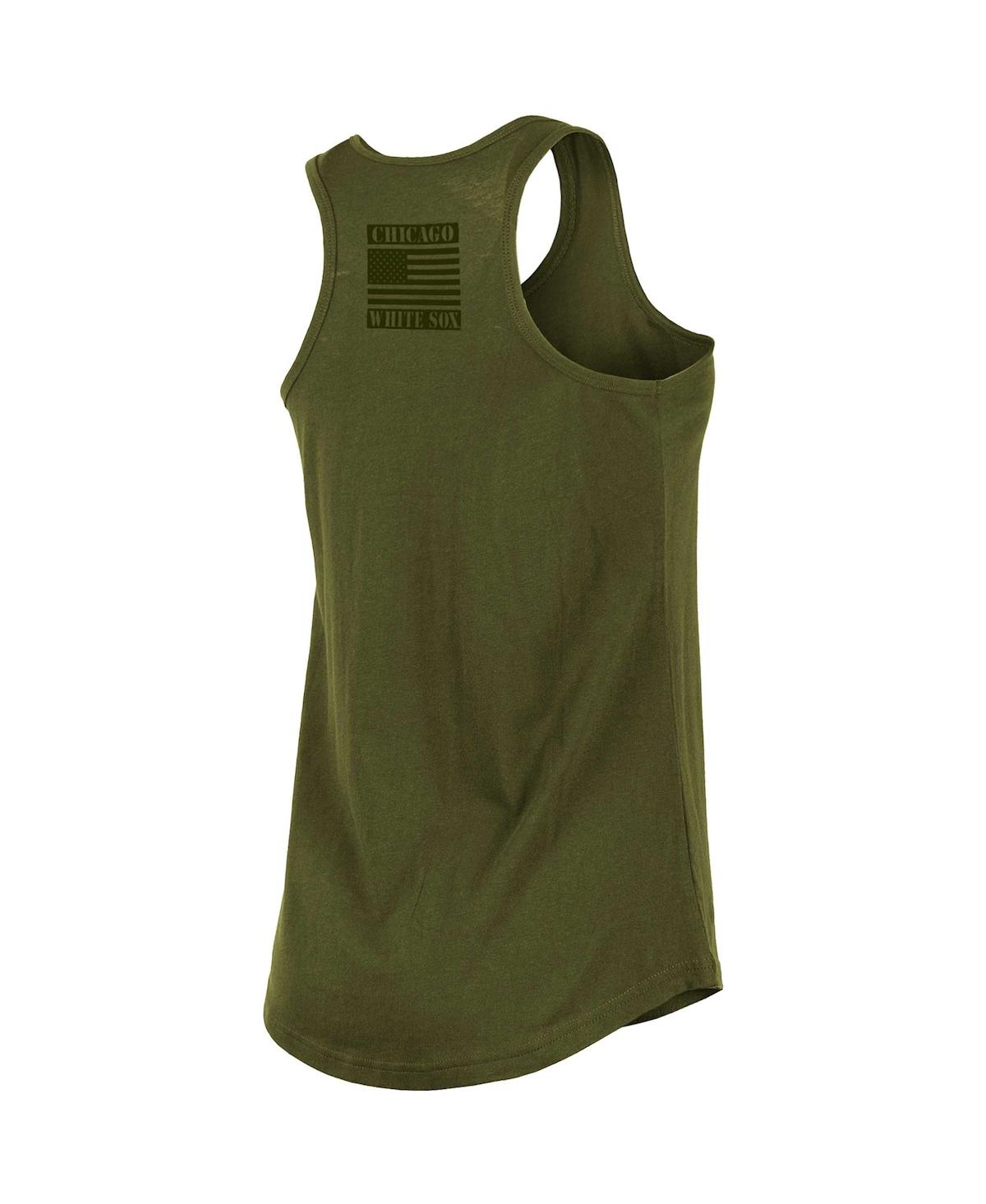 Shop New Era Women's  Olive 2023 Chicago White Sox Armed Forces Day Racerback Tank Top