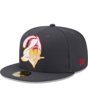 Atlanta Braves New Era Pipe 39THIRTY Flex Hat - Gray