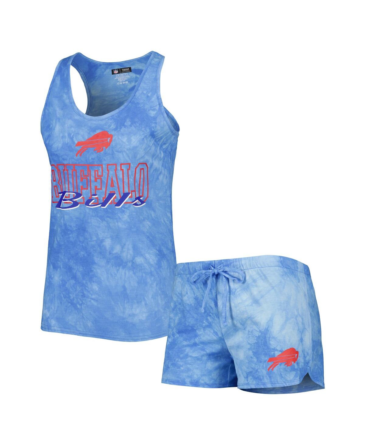 CONCEPTS SPORT WOMEN'S CONCEPTS SPORT ROYAL BUFFALO BILLS BILLBOARD SCOOP NECK RACERBACK TANK AND SHORTS SLEEP SET 
