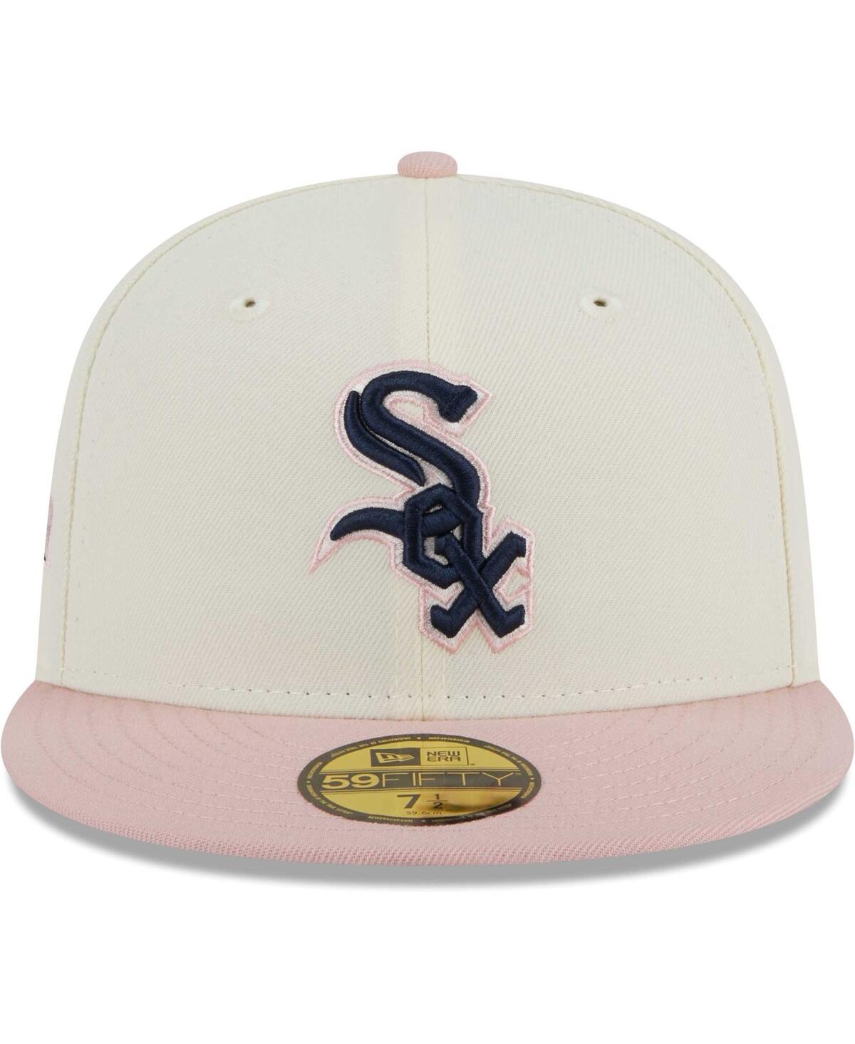 Men's New Era White/Pink York Yankees Chrome Rogue 59FIFTY Fitted Hat