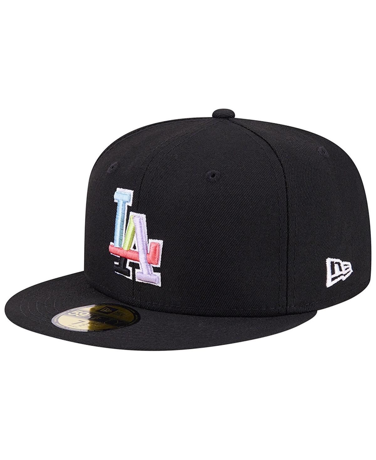 Men's New EraLos Angeles Dodgers Multi-Color Pack 59FIFTY Fitted Hat - Black