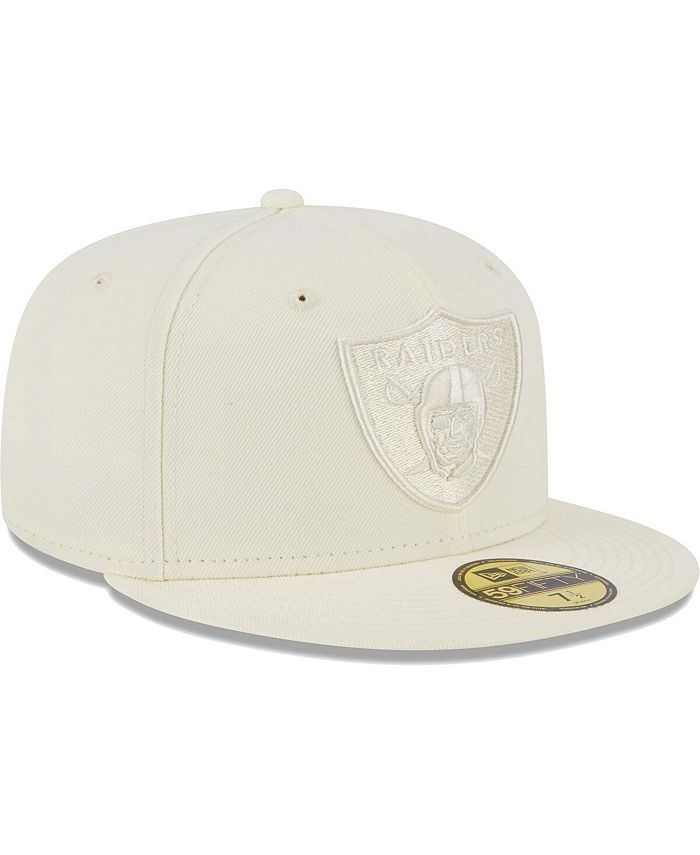 New Era Men's Cream Las Vegas Raiders Color Pack 59FIFTY Fitted Hat