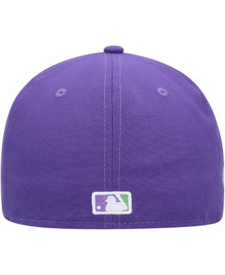 Men's Purple Los Angeles Dodgers Lime Side Patch 59FIFTY Fitted Hat