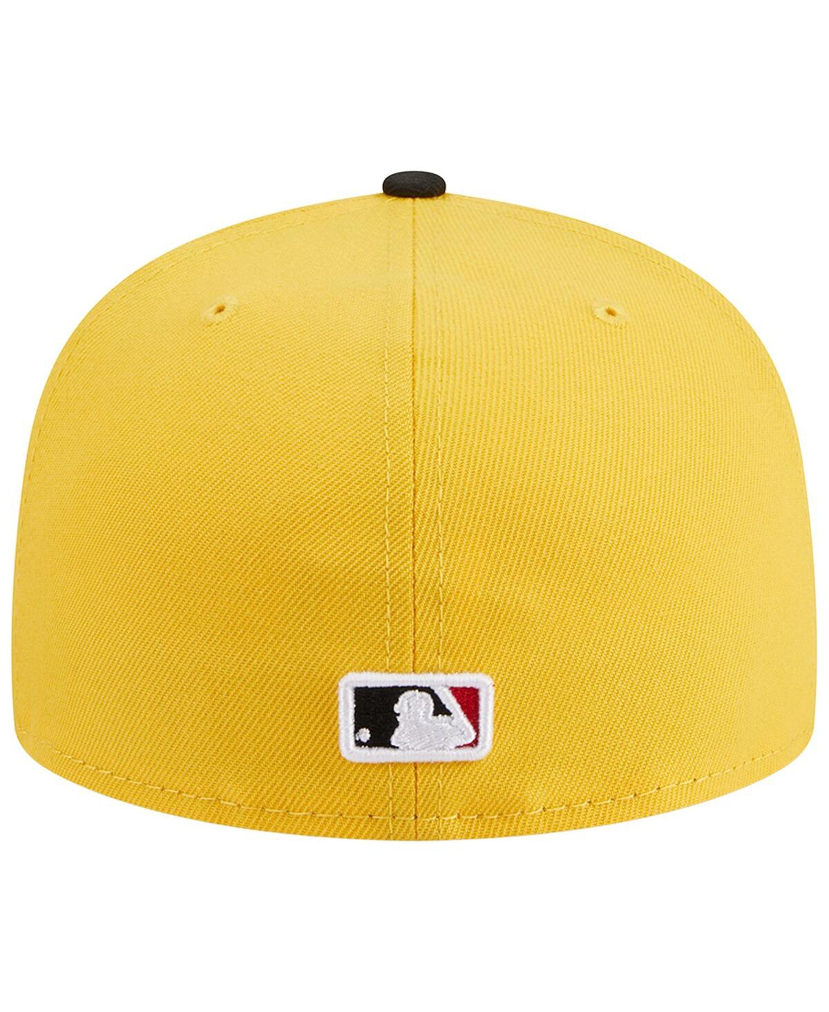 New Era Men's  Yellow, Black Los Angeles Dodgers Grilled 59fifty Fitted Hat In Yellow,black