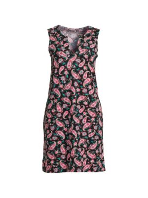Lands' End Petite Cotton Jersey Sleeveless Swim Cover-up Dress Print -  Macy's