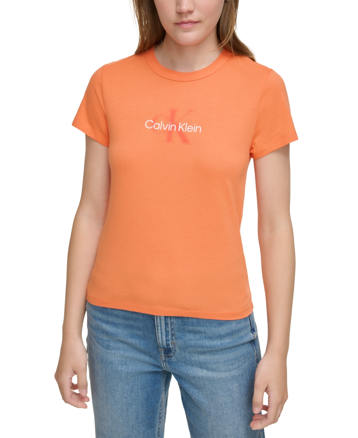 Jeans Klein Smart T-Shirt | Calvin Blur-Logo Graphic Closet Women\'s