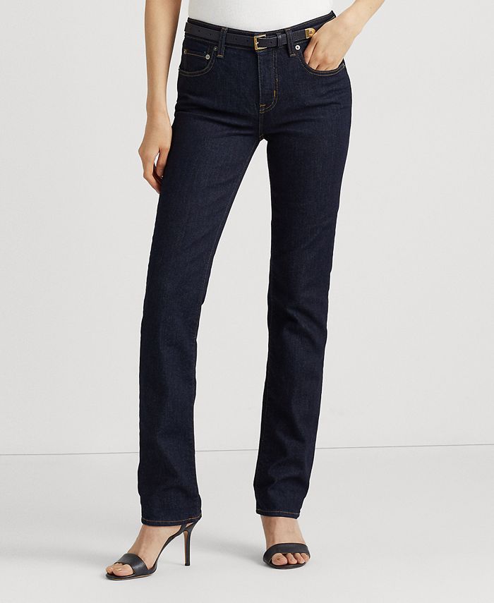Lauren Ralph Lauren Premier Straight Jeans (Black) Women's Jeans