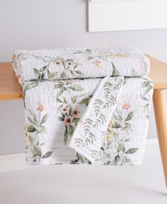 Viviana Watercolor Floral Quilted Throw, 50" x 60"