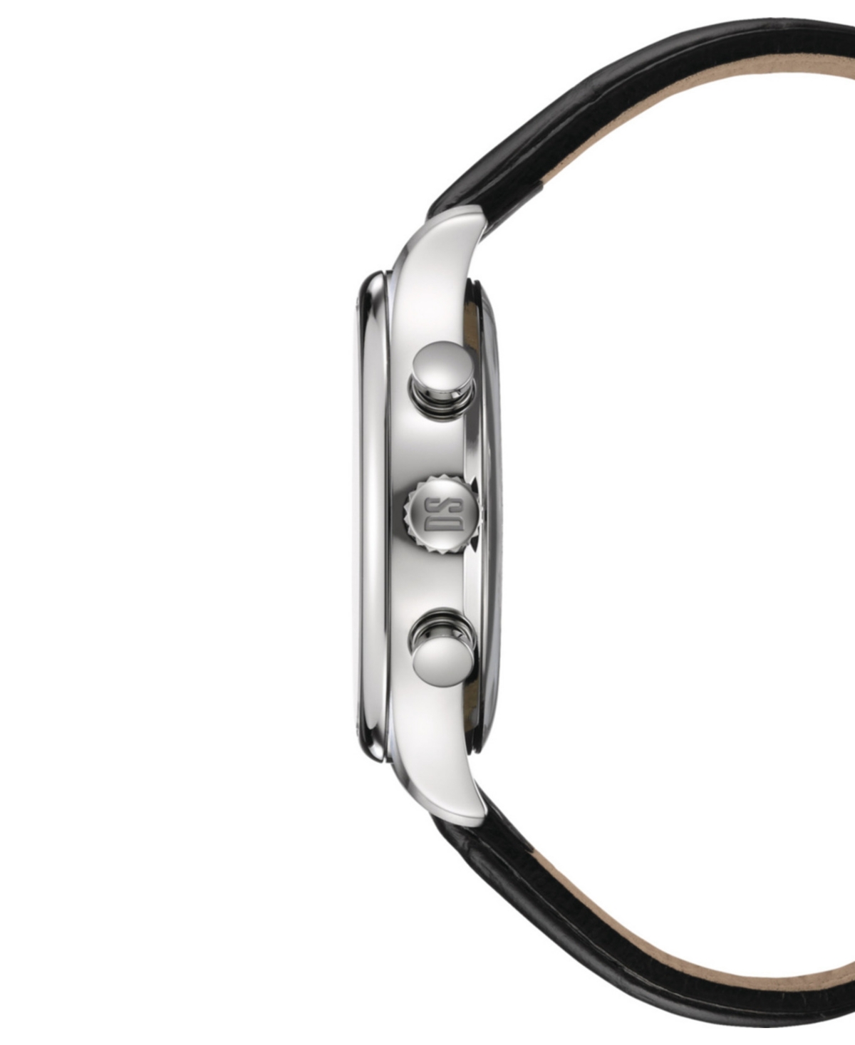 CERTINA MEN'S SWISS CHRONOGRAPH DS-8 MOON PHASE BLACK LEATHER STRAP WATCH 42MM 