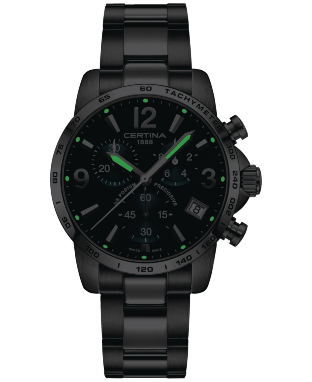 Men's Swiss Chronograph Ds Podium Stainless Steel Bracelet Watch 41mm - Green