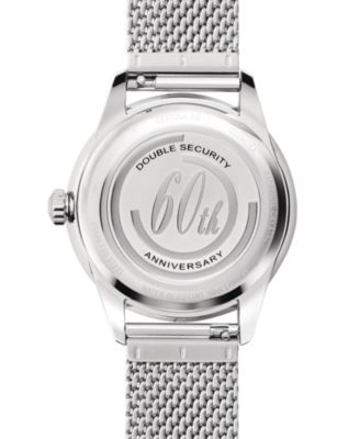 Men's Swiss Automatic DS-1 Big Date Stainless Steel Mesh Bracelet Watch 41mm