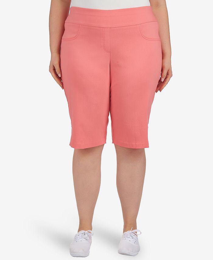 HEARTS OF PALM Plus Size So Sun Sational Solid Tech Stretch Skimmer