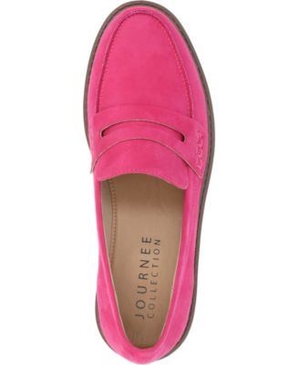 Journee Womens Kenly Medium and Wide Width Slip On Round Toe Loafer