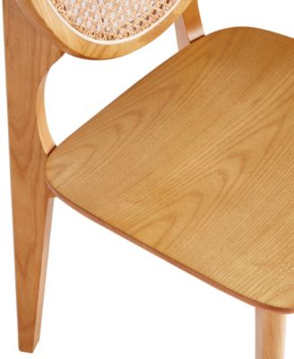 Versailles 4-Piece Round Ash Wood and Natural Cane Dining Chair