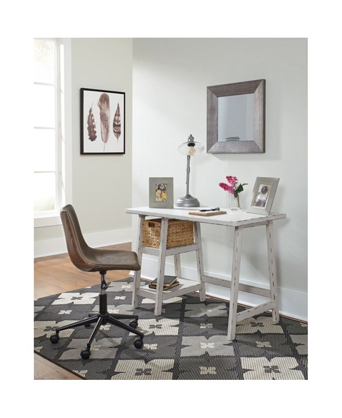 Simplie Fun Mirimyn 42" Home Office Desk in Antiqued White H505510