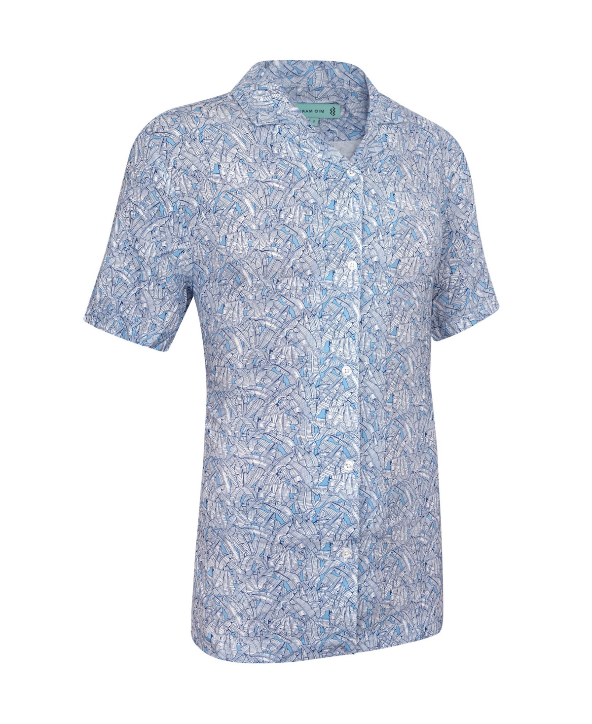 Mens Casual Button-Down Hawaiian Shirt - Short Sleeve - Speckled sahara