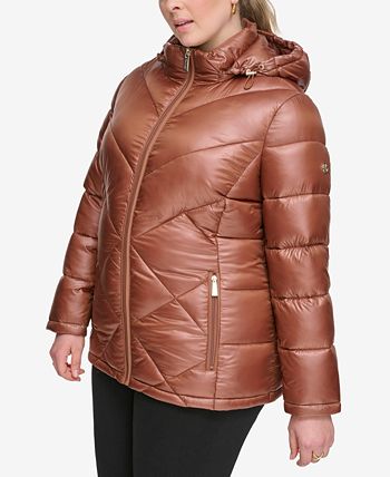 Calvin klein plus size online packable down puffer coat