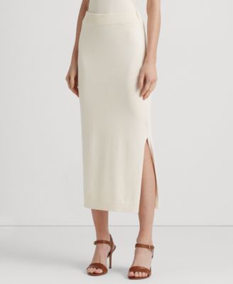 Lauren Ralph Lauren - Women's Cotton-Blend Sweater Pencil Skirt