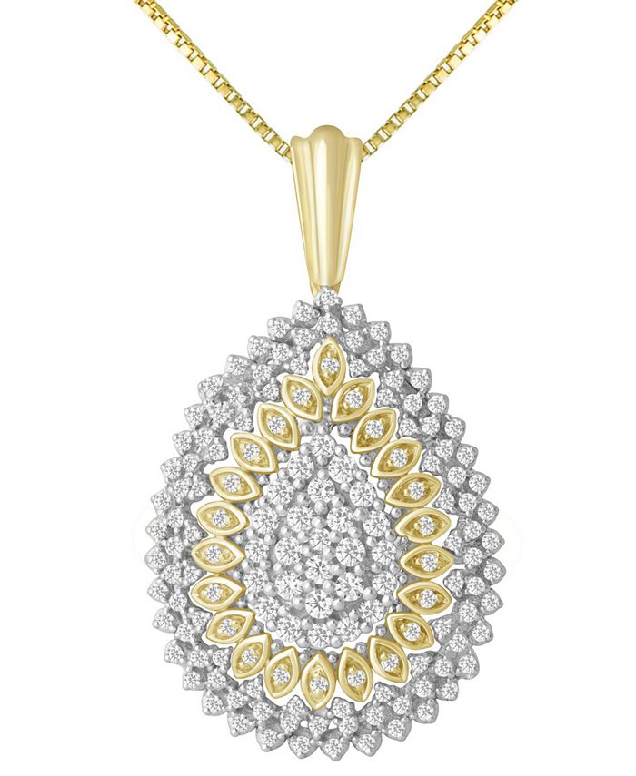 Macy's Diamond Teardrop Pendant Necklace