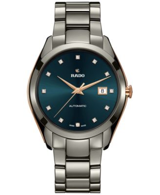 Rado - Men's Swiss Automatic HyperChrome Diamond (1/10 ct. t.w.) Gray High-Tech Ceramic Bracelet Watch 42mm