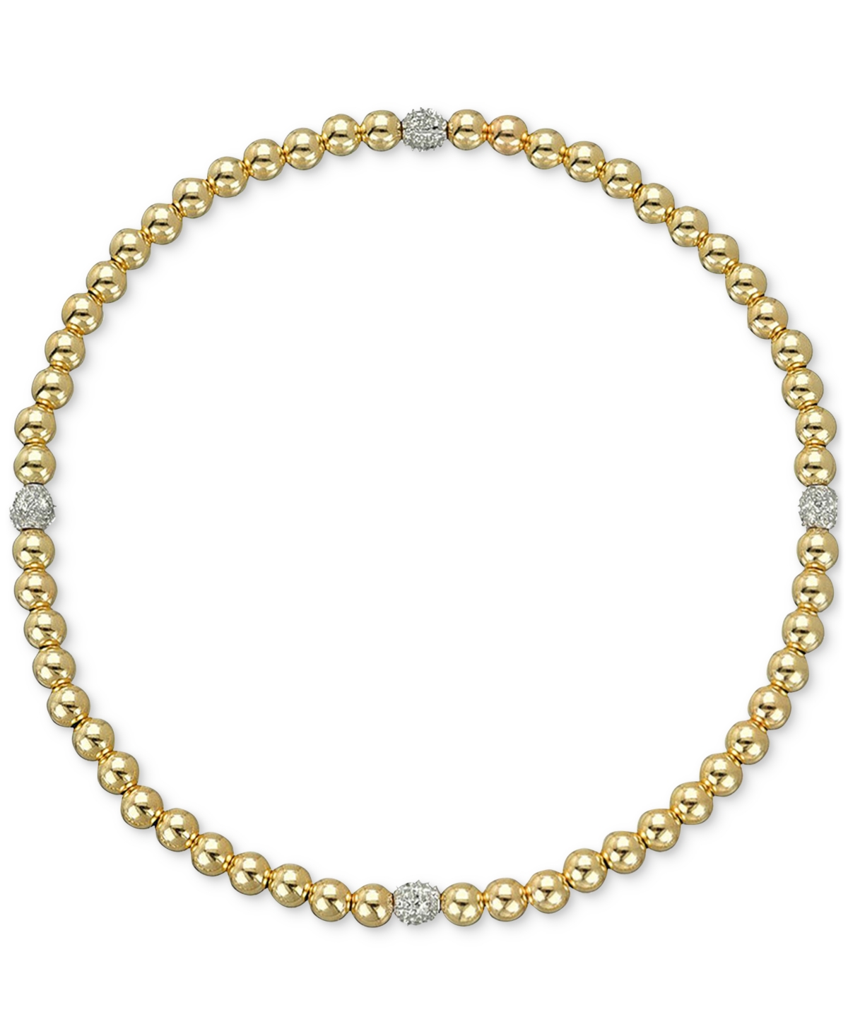 Zoe Lev Diamond Accent Bead Link Bracelet In 14k Gold & White Gold
