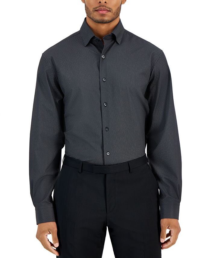 Men's Regular-Fit Maple Geo-Print Dress Shirt, Created for Macy's