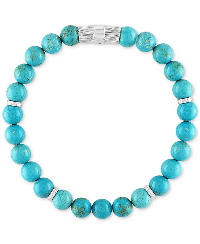 Esquire Men s Jewelry Reconstituted Turquoise Beaded Stretch