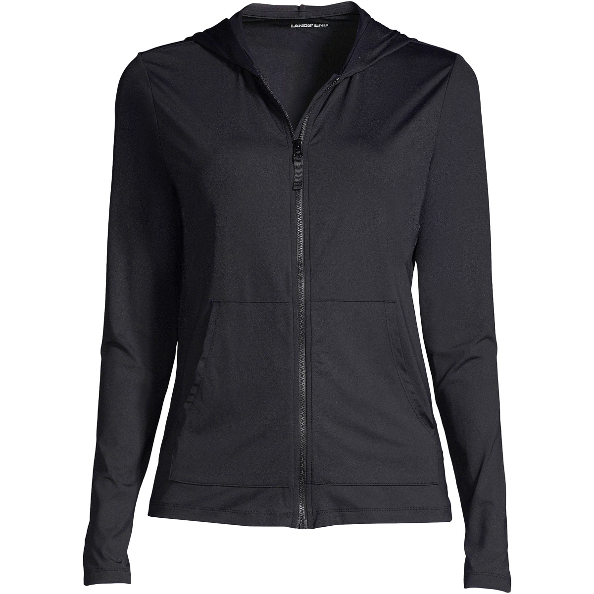 Lands' End Plus Size Long Sleeve Hooded Full Zip Upf 50 Rash Guard