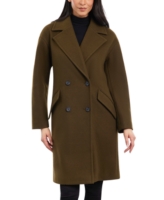 Lucky Brand Women's Double-Breasted Drop-Shoulder Coat - Moss