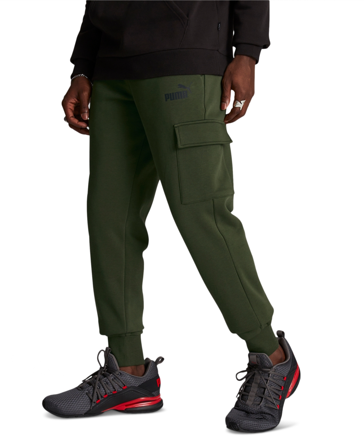 Puma men's fleece cargo joggers outlet
