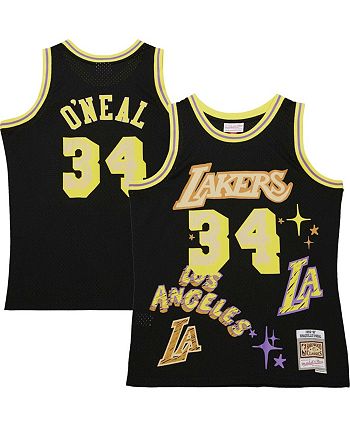 Mitchell & Ness Men's Shaquille O'Neal Black Los Angeles Lakers