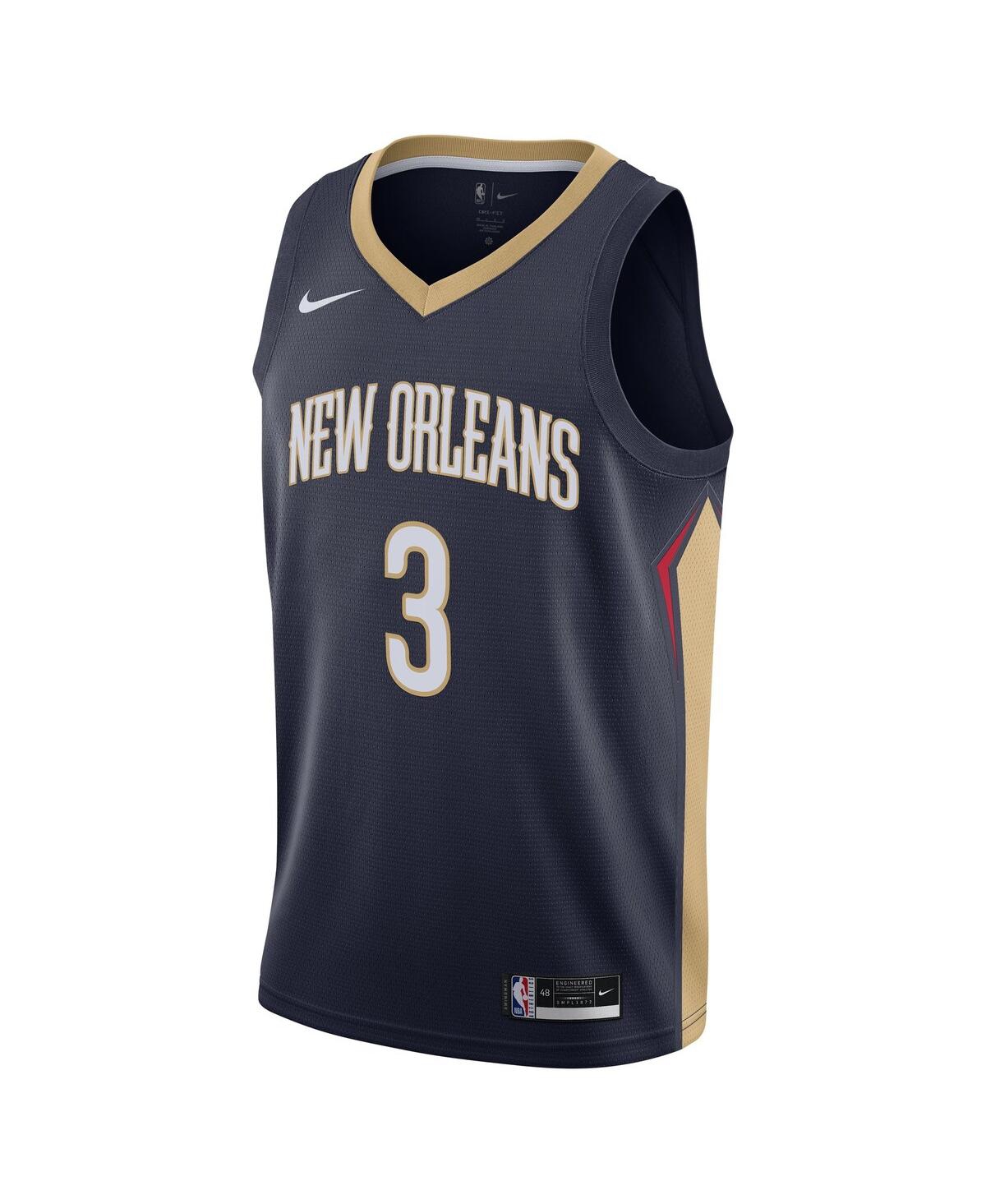 Men's and Women's Nike C.j. McCollumNew Orleans Pelicans 2021/22 Swingman Jersey - Icon Edition - Navy