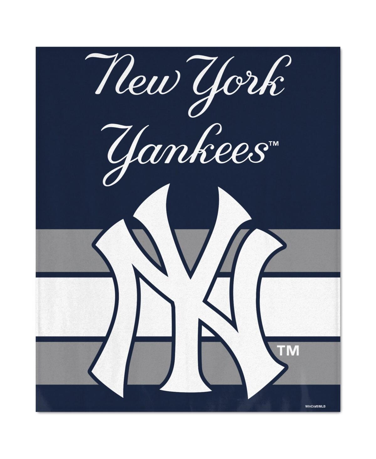 Wincraft New York Yankees Ultra Plush 50" X 60" Throw Blanket In Navy