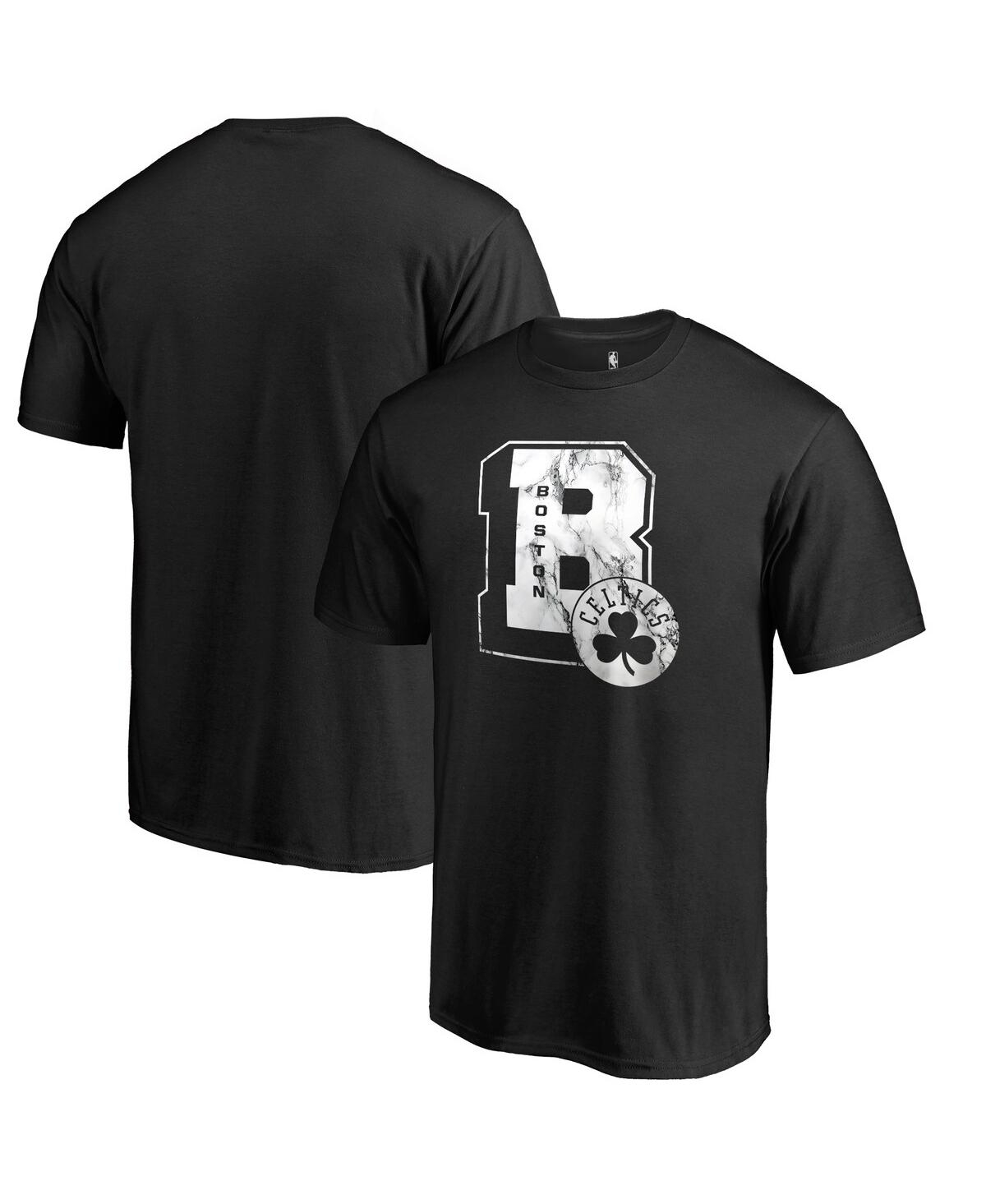Fanatics Men's  Black Boston Celtics Letterman T-shirt In Black