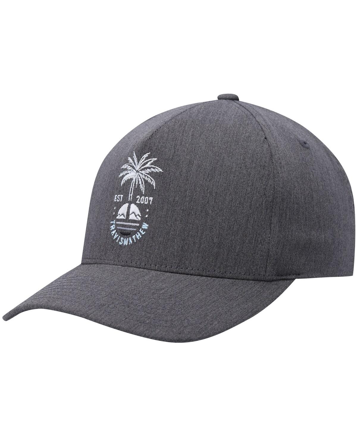 Shop Travis Mathew Men's  Heathered Black Ozarks Snapback Hat