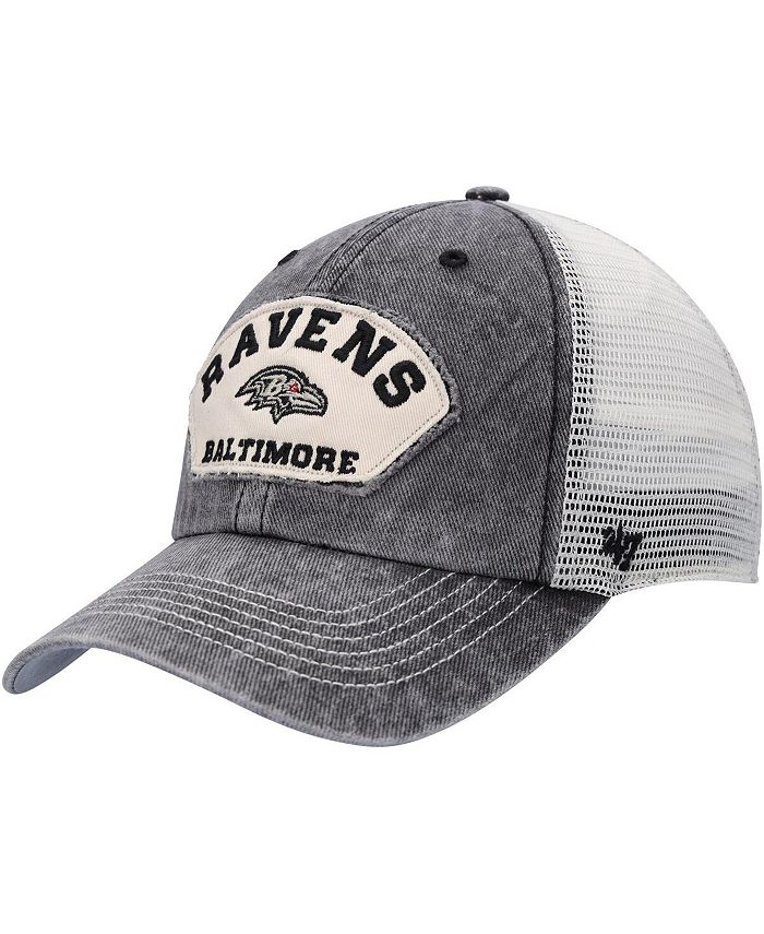 47 Brand Men's Black, White Baltimore Ravens Denali Trucker Clean Up  Snapback Hat - Macy's