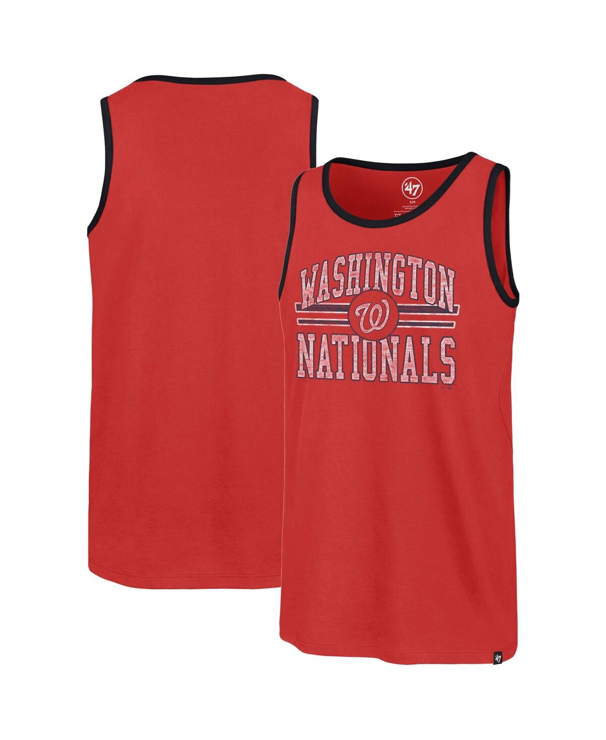Shop 47 Brand Men's ' Red Washington Nationals Winger Franklin Tank Top