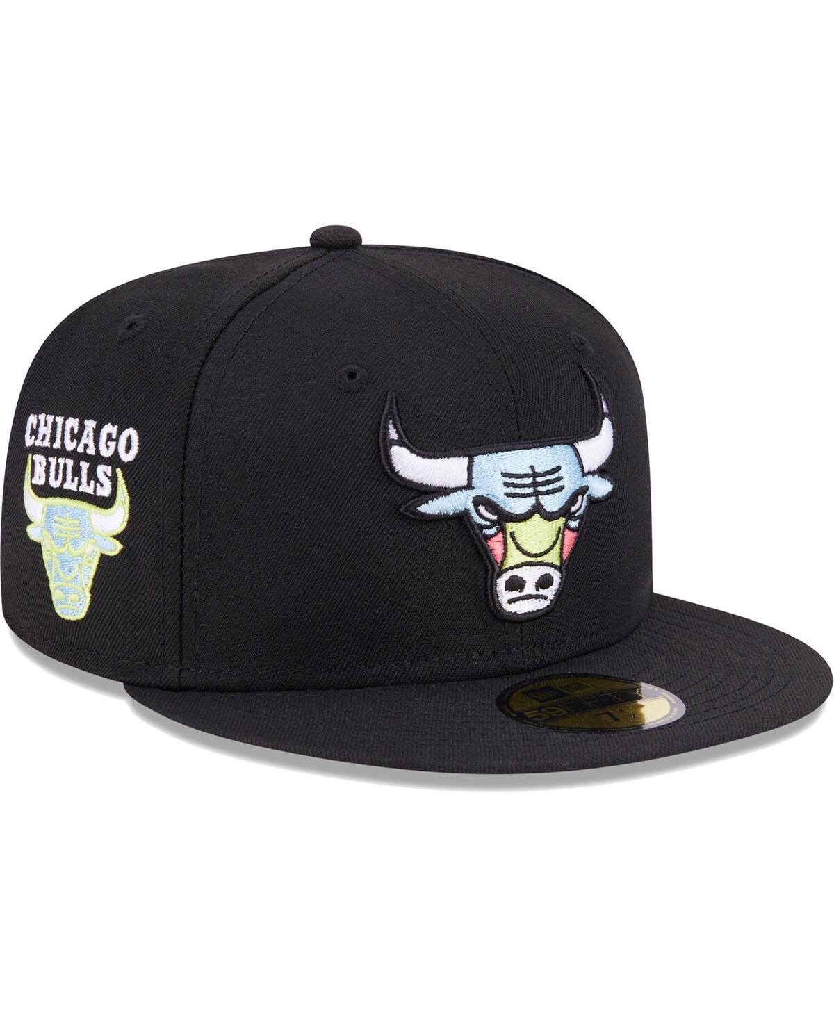 Men's New EraChicago Bulls Color Pack 59FIFTY Fitted Hat - Black