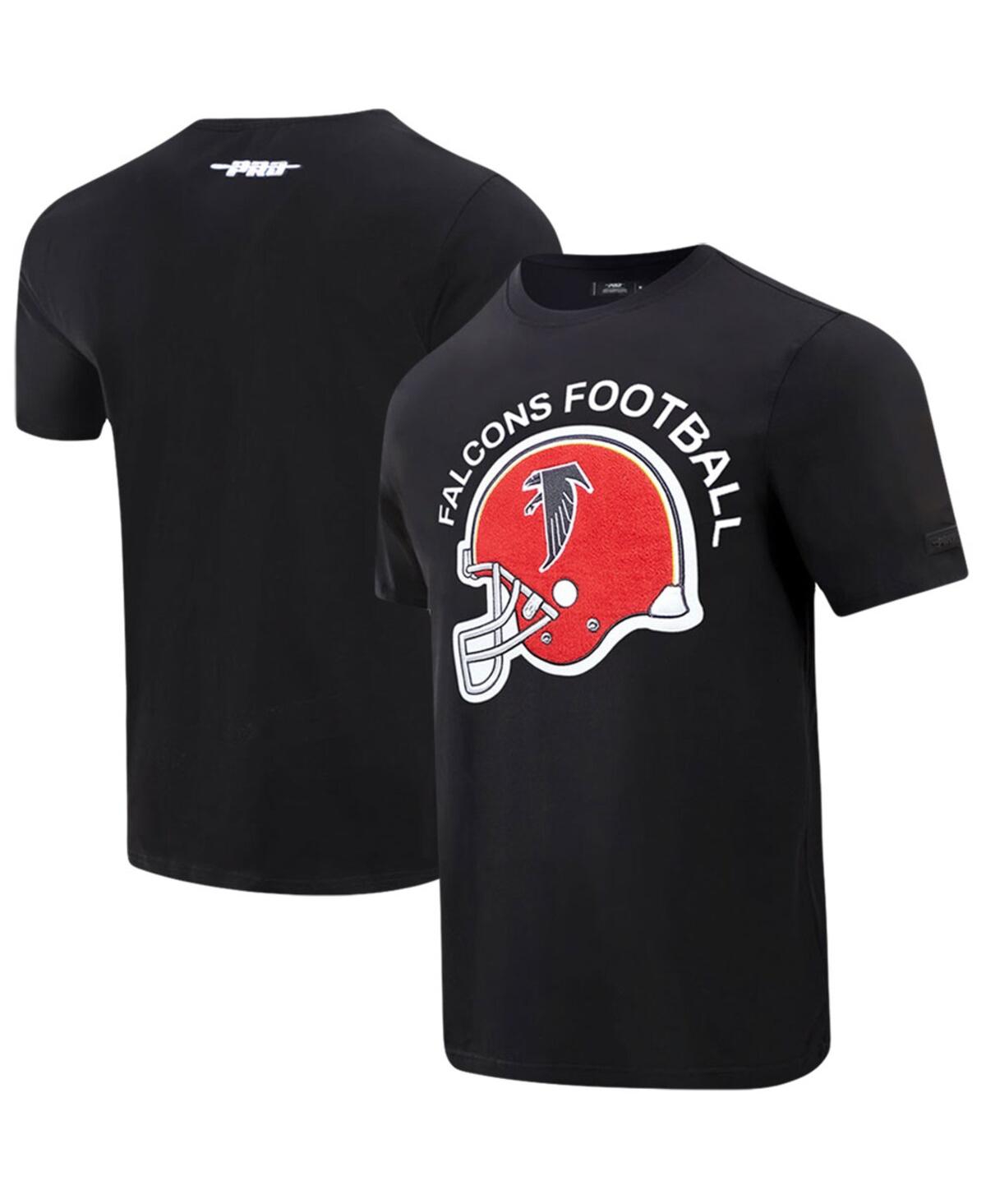Shop Pro Standard Men's  Black Atlanta Falcons Red Helmet Wordmark T-shirt