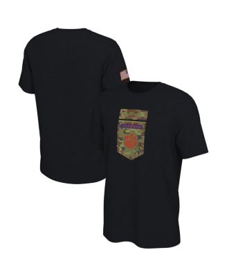 Men's Black Clemson Tigers Veterans Camo T-shirt