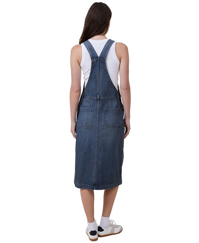 COTTON ON Women's Denim Pinafore Midi Dress & Reviews Dresses