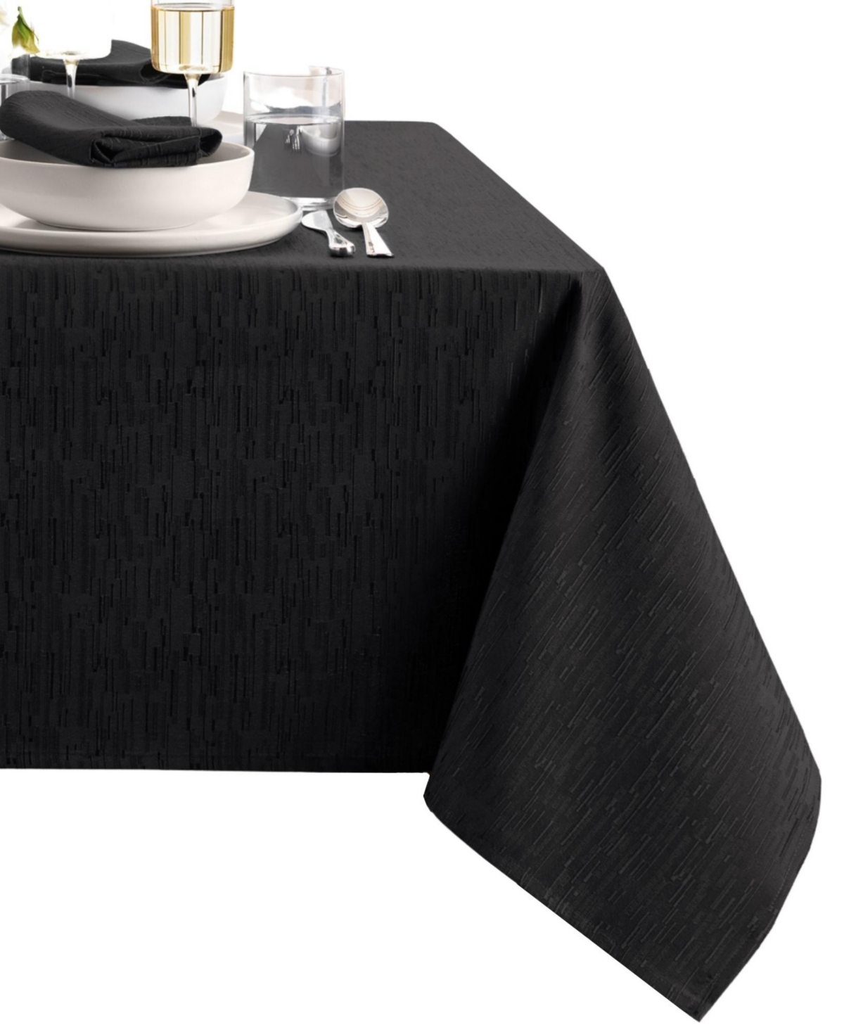 Continental Solid Texture Water and Stain Resistant Tablecloth
