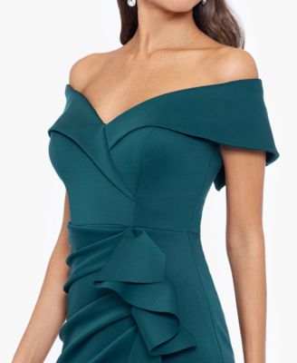 Scuba Off-The-Shoulder Gown