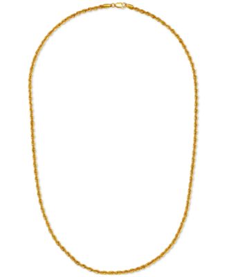Sparkle Rope 20" Chain Necklace (3mm) in 14k Gold