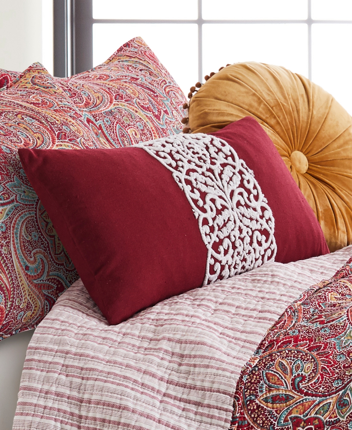 Levtex Kimpton Embroidered Pillow,