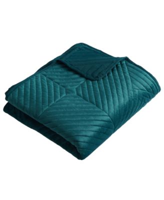 Riviera Velvet Finely Stitched Quilted Throw, 50"x60"