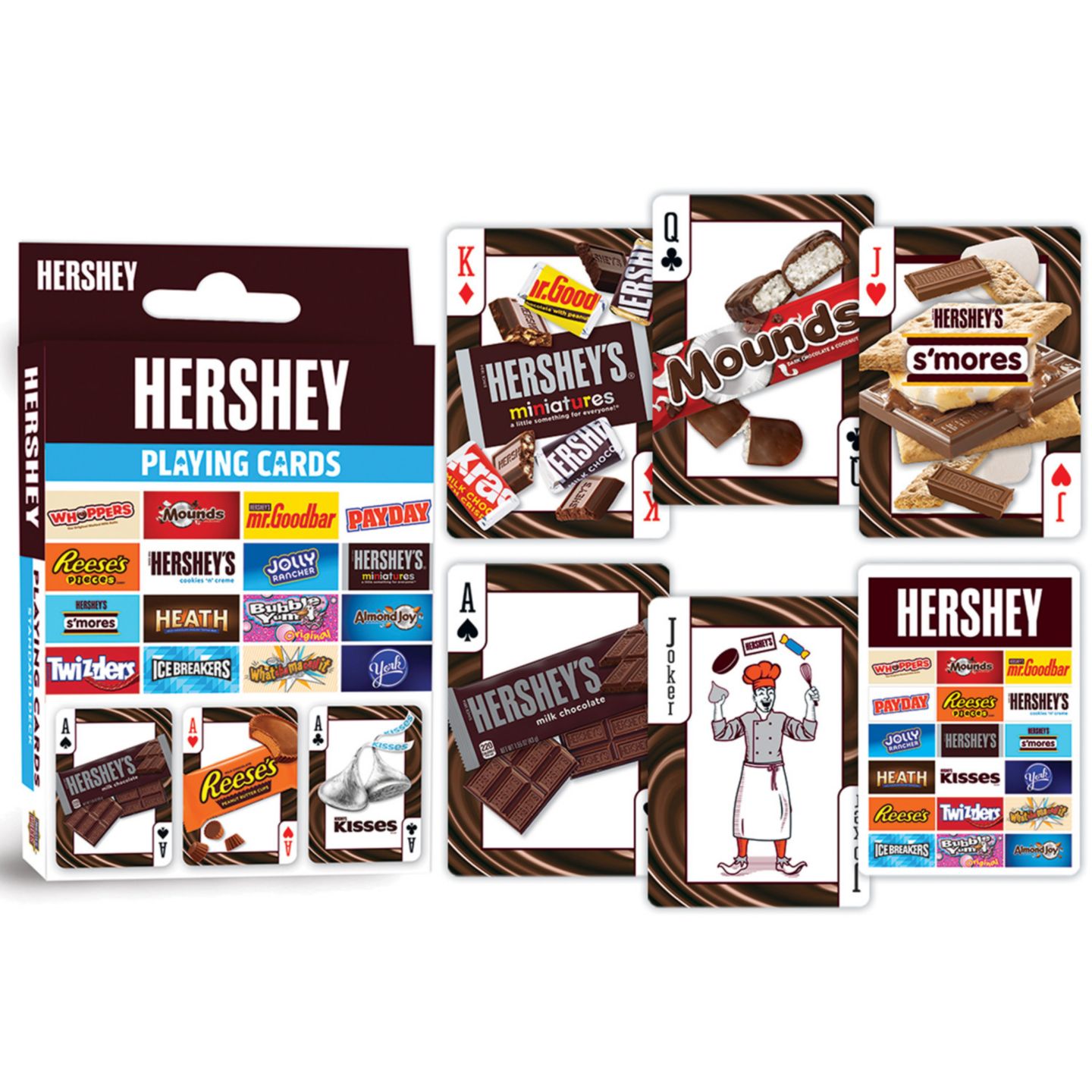 Детские игрушки MasterPieces Puzzles Hershey's 54 Card Deck Playing Cards, Ages 4+, цвет: Разноцветный — фото 4