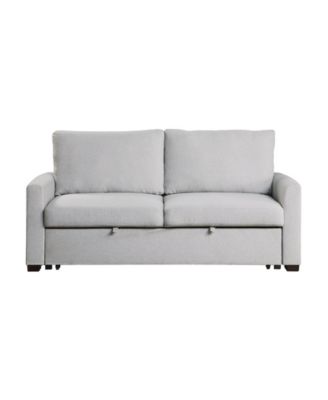 White Label Aragon 77" Convertible Studio Sofa with Pull-Out Bed